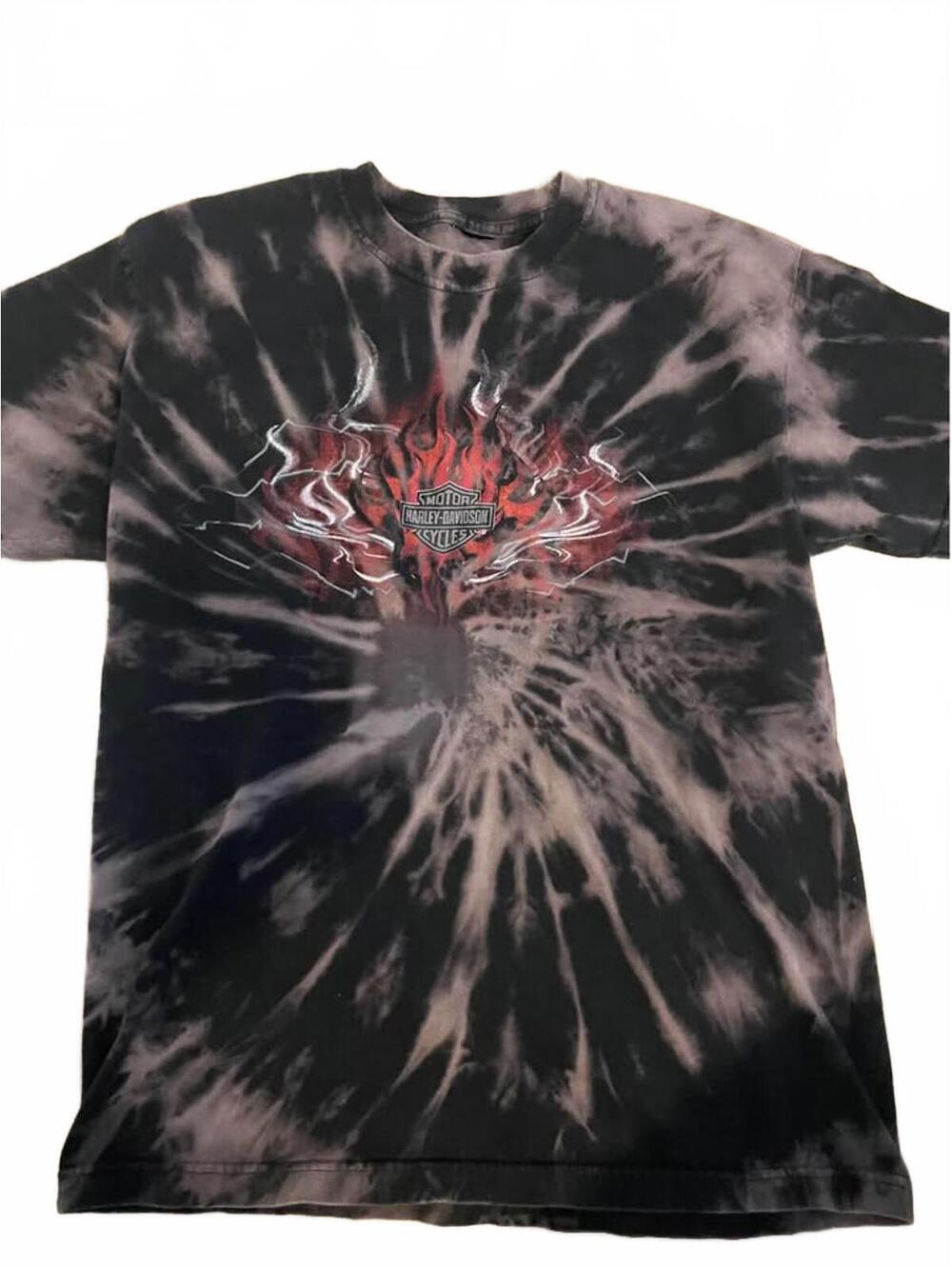 Harley-Davidson Tie-Dye Graphic T-Shirt - Black Large